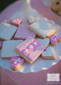 valentines day lace cookies