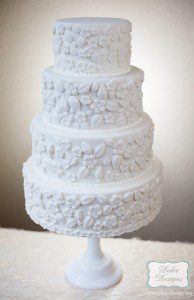 embroidery fondant wedding cake austin