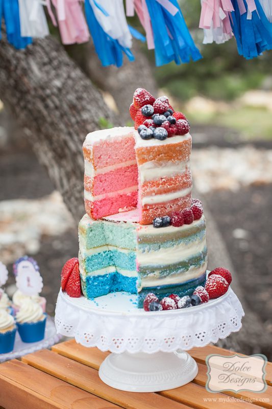ombre naked cake