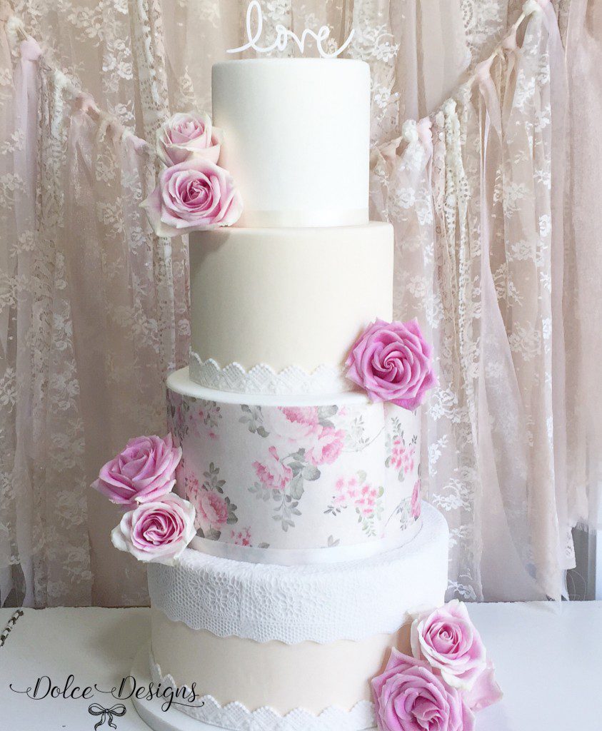 wafer paper wedding cake