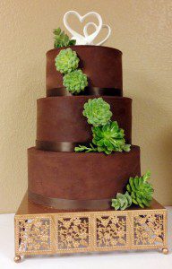 brown wedding cake chocolate austin